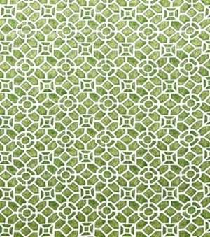Green geometric fabric